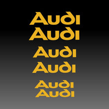 Load image into Gallery viewer, Audi Logo Emblem Yellow Brake Caliper Decal Sticker 3