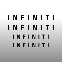Load image into Gallery viewer, Infiniti Logo Emblem Straight Black Brake Caliper Decal Stickers