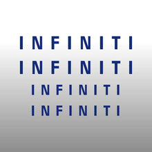 Load image into Gallery viewer, Infiniti Logo Emblem Straight Blue Brake Caliper Decal Stickers