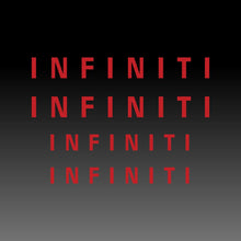 Load image into Gallery viewer, Infiniti Logo Emblem Straight Red Brake Caliper Decal Stickers
