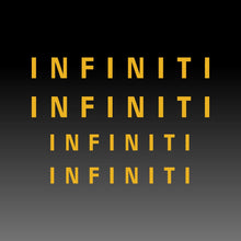 Load image into Gallery viewer, Infiniti Logo Emblem Straight Yellow Brake Caliper Decal Stickers