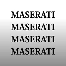 Load image into Gallery viewer, Maserati Logo Emblem Straight Black Brake Caliper Decal Sticker