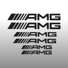 Load image into Gallery viewer, Mercedes Benz AMG Logo Emblem Straight Black Brake Caliper Decal Stickers