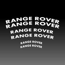 Load image into Gallery viewer, Range Rover Logo Emblem Curved White Brake Caliper Decal Sticker
