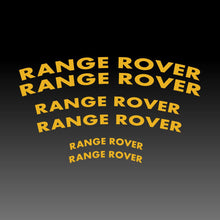 Load image into Gallery viewer, Range Rover Logo Emblem Curved Yellow Brake Caliper Decal Sticker