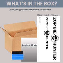 Load image into Gallery viewer, Zombie Hunter Tesla Cybertruck Tailgate, Front & Sides Vinyl Tesla Decal Sticker