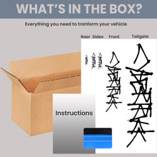 Load image into Gallery viewer, Graffiti Tesla Cybertruck Tailgate, Front & Sides Vinyl Tesla Decal Sticker