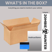 Load image into Gallery viewer, Zombie Hunter Tesla Cybertruck Tailgate, Front & Sides Vinyl Tesla Decal Sticker