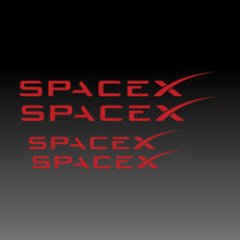 Load image into Gallery viewer, Space X Logo Emblem Red Brake Caliper Decal for Tesla