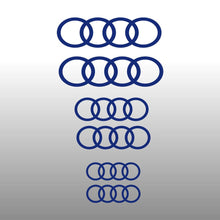 Load image into Gallery viewer, Straight Audi Logo Emblem Blue Brake Caliper Decal Sticker