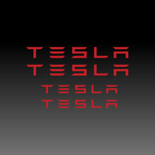 Load image into Gallery viewer, Tesla Logo Emblem Red Brake Caliper Decal Stickers