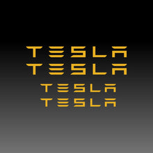 Load image into Gallery viewer, Tesla Logo Emblem Yellow Brake Caliper Decal Stickers