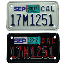 Load image into Gallery viewer, California Motorcycle License Plate wrapped in black and red
