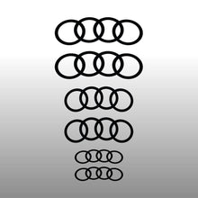 Load image into Gallery viewer, Curved Audi Logo Emblem Black Brake Caliper Decal Sticker
