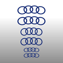 Load image into Gallery viewer, Curved Audi Logo Emblem Blue Brake Caliper Decal Sticker
