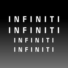 Load image into Gallery viewer, Infiniti Logo Emblem Straight White Brake Caliper Decal Stickers

