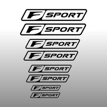 Load image into Gallery viewer, Lexus F Sport Logo Emblem Black Brake Caliper Decal Stickers 
