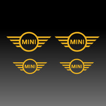 Load image into Gallery viewer, Mini Cooper Logo Emblem Yellow Brake Caliper Decal Stickers
