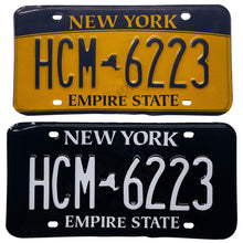 Load image into Gallery viewer, New York NY License Plate Wrap Black and White Before and After
