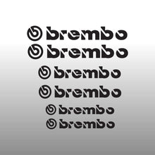 Load image into Gallery viewer, Straight Brembo Logo Emblem Black Brake Caliper Decal Sticker
