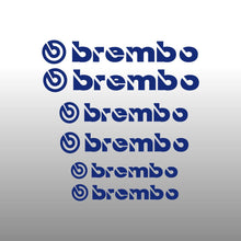 Load image into Gallery viewer, Straight Brembo Logo Emblem Blue Brake Caliper Decal Sticker
