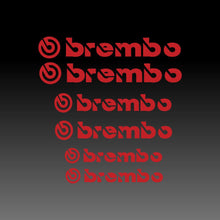 Load image into Gallery viewer, Straight Brembo Logo Emblem Red Brake Caliper Decal Sticker
