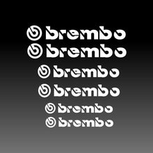 Load image into Gallery viewer, Straight Brembo Logo Emblem White Brake Caliper Decal Sticker
