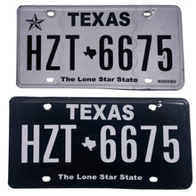 Load image into Gallery viewer, Texas License Plate Wrap Black and White Wrap Before and After
