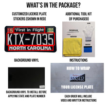 Load image into Gallery viewer, North Carolina NC License Plate Wrap - Cloak Motorsports
